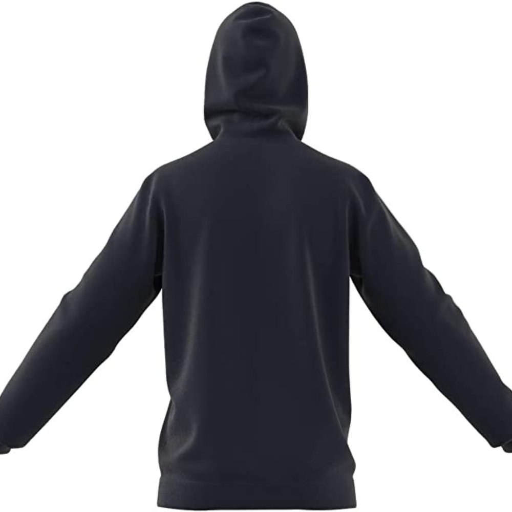 🆕adidas Men's Essentials 3-Stripes French Terry Hoodie, LG-Legend Ink/White,NWT - Picture 2 of 3